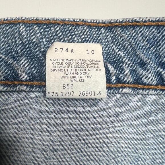 Vintage Levi’s 505 Regular Fit Denim Shorts W38 L9 Light Blue USA Made 90s - Picture 10 of 13